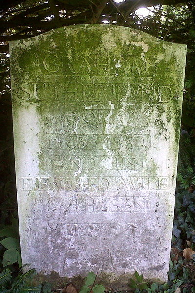 Graham Sutherland's grave, Trottiscliffe Church